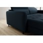 Canapé d'angle convertible - en tissu, avec rangement, bleu, angle gauche, GOVIA, 3 places Canapé d'angle convertible - en tissu, avec rangement, bleu, angle gauche, GOVIA, 3 places