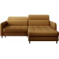 Canapé d'angle convertible en tissu, avec rangement, moutarde, angle droit, GOVIA, 3 places Canapé d'angle convertible en tissu, avec rangement, moutarde, angle droit, GOVIA, 3 places