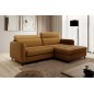 Canapé d'angle convertible en tissu, avec rangement, moutarde, angle droit, GOVIA, 3 places Canapé d'angle convertible en tissu, avec rangement, moutarde, angle droit, GOVIA, 3 places