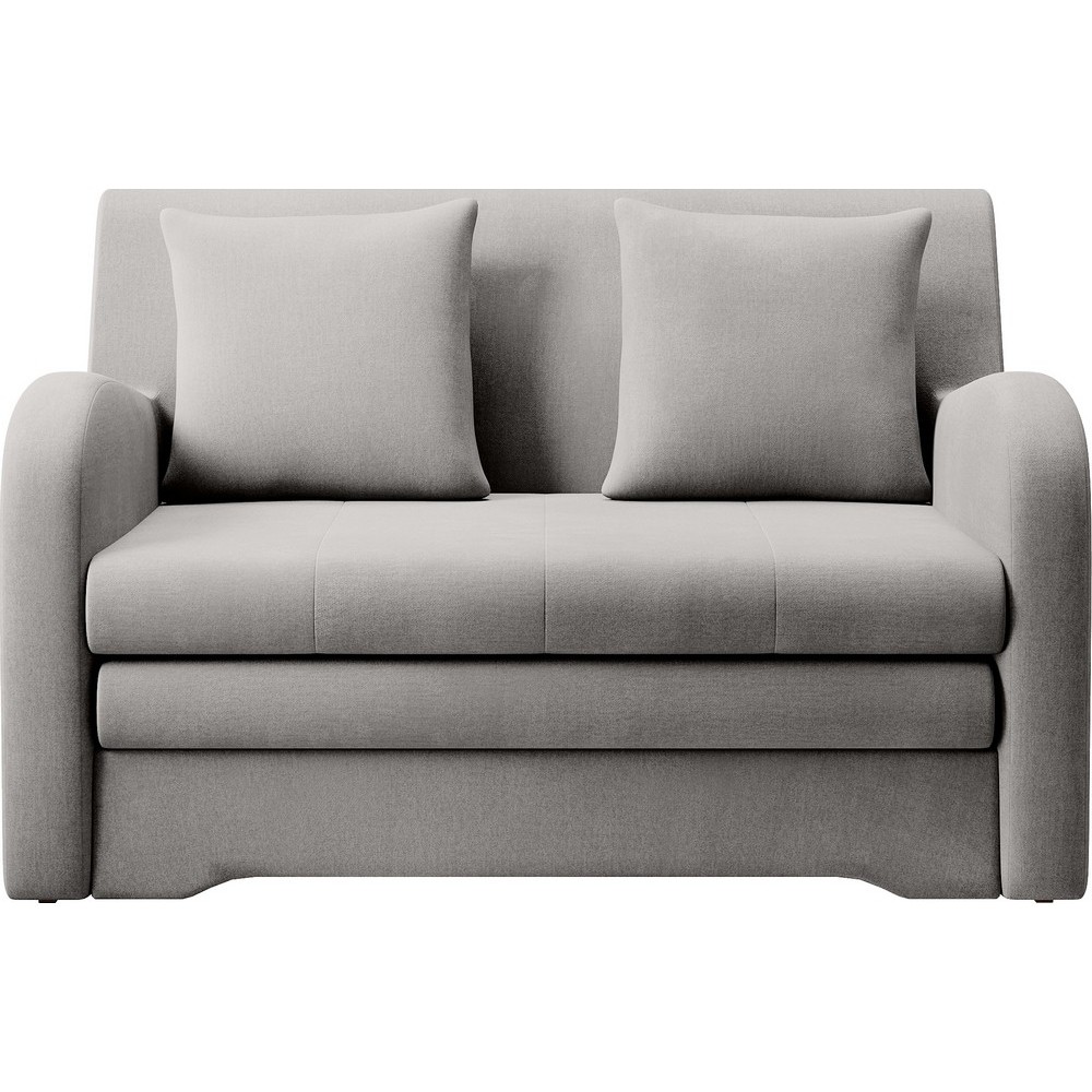 Joli canapé convertible avec rangement en velours gris, ARIEL, 2 places Joli canapé convertible avec rangement en velours gris, ARIEL, 2 places