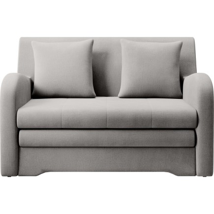Joli canapé convertible avec rangement en velours gris, ARIEL