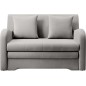Joli canapé convertible avec rangement en velours gris, ARIEL, 2 places Joli canapé convertible avec rangement en velours gris, ARIEL, 2 places
