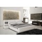 Lit en cuir italien de luxe ELEGANCE, blanc, 140x190 Lit en cuir italien de luxe ELEGANCE, blanc, 140x190