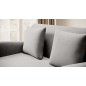 Joli canapé convertible avec rangement en velours gris, ARIEL, 2 places Joli canapé convertible avec rangement en velours gris, ARIEL, 2 places