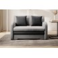 Joli canapé convertible avec rangement en velours gris clair / gris foncé, ARIEL, 2 places Joli canapé convertible avec rangement en velours gris clair / gris foncé, ARIEL, 2 places