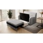 Joli canapé convertible avec rangement en velours gris clair / gris foncé, ARIEL, 2 places Joli canapé convertible avec rangement en velours gris clair / gris foncé, ARIEL, 2 places