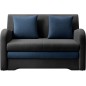 Joli canapé convertible avec rangement en velours gris antracite et bleu, ARIEL, Gris anthracite / Bleu, 2 places Joli canapé convertible avec rangement en velours gris antracite et bleu, ARIEL, Gris anthracite / Bleu, 2 places