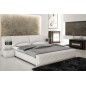 Lit en cuir italien de luxe ELEGANCE, blanc, 140x190 Lit en cuir italien de luxe ELEGANCE, blanc, 140x190