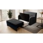 Joli canapé convertible avec rangement en velours gris antracite et bleu, ARIEL, Gris anthracite / Bleu, 2 places Joli canapé convertible avec rangement en velours gris antracite et bleu, ARIEL, Gris anthracite / Bleu, 2 places