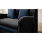 Joli canapé convertible avec rangement en velours gris antracite et bleu, ARIEL, Gris anthracite / Bleu, 2 places Joli canapé convertible avec rangement en velours gris antracite et bleu, ARIEL, Gris anthracite / Bleu, 2 places