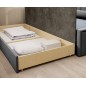 Canapé convertible en tissu avec rangement, bleu et gris, angle gauche, FULA, 3 places Canapé convertible en tissu avec rangement, bleu et gris, angle gauche, FULA, 3 places