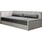 Canapé convertible - en tissu avec rangement, gris foncé et gris clair, angle gauche, FULA, 3 places Canapé convertible - en tissu avec rangement, gris foncé et gris clair, angle gauche, FULA, 3 places
