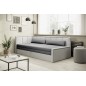 Canapé convertible - en tissu avec rangement, gris foncé et gris clair, angle gauche, FULA, 3 places Canapé convertible - en tissu avec rangement, gris foncé et gris clair, angle gauche, FULA, 3 places