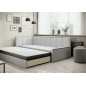 Canapé convertible - en tissu avec rangement, gris foncé et gris clair, angle gauche, FULA, 3 places Canapé convertible - en tissu avec rangement, gris foncé et gris clair, angle gauche, FULA, 3 places
