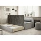 Canapé convertible - en tissu avec rangement, gris foncé et gris clair, angle gauche, FULA, 3 places Canapé convertible - en tissu avec rangement, gris foncé et gris clair, angle gauche, FULA, 3 places