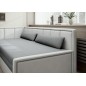Canapé convertible - en tissu avec rangement, gris foncé et gris clair, angle gauche, FULA, 3 places Canapé convertible - en tissu avec rangement, gris foncé et gris clair, angle gauche, FULA, 3 places