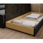 Canapé convertible en tissu avec rangement, gris et noir, angle gauche, FULA, 3 places Canapé convertible en tissu avec rangement, gris et noir, angle gauche, FULA, 3 places