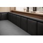 Canapé convertible en tissu avec rangement, gris et noir, angle gauche, FULA, 3 places Canapé convertible en tissu avec rangement, gris et noir, angle gauche, FULA, 3 places