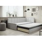 Canapé convertible en tissu avec rangement, gris foncé et gris clair, angle droit, FULA, 3 places Canapé convertible en tissu avec rangement, gris foncé et gris clair, angle droit, FULA, 3 places