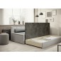 Canapé convertible en tissu avec rangement, gris foncé et gris clair, angle droit, FULA, 3 places Canapé convertible en tissu avec rangement, gris foncé et gris clair, angle droit, FULA, 3 places