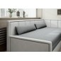 Canapé convertible en tissu avec rangement, gris foncé et gris clair, angle droit, FULA, 3 places Canapé convertible en tissu avec rangement, gris foncé et gris clair, angle droit, FULA, 3 places
