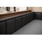 Canapé convertible en tissu avec rangement, bleu et gris, angle droit, FULA, 3 places Canapé convertible en tissu avec rangement, bleu et gris, angle droit, FULA, 3 places