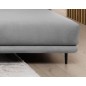 Canapé d'angle convertible - en velours, avec rangement, gris, angle gauche, DALLAS, 4 places