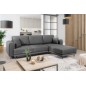 Canapé d'angle convertible en velours, avec rangement, gris foncé, angle droit, DALLAS, 4 places Canapé d'angle convertible en velours, avec rangement, gris foncé, angle droit, DALLAS, 4 places