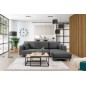 Canapé d'angle convertible en velours, avec rangement, gris foncé, angle droit, DALLAS, 4 places Canapé d'angle convertible en velours, avec rangement, gris foncé, angle droit, DALLAS, 4 places