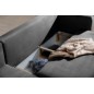Canapé d'angle convertible en velours, avec rangement, gris foncé, angle droit, DALLAS, 4 places Canapé d'angle convertible en velours, avec rangement, gris foncé, angle droit, DALLAS, 4 places