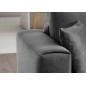 Canapé d'angle convertible en velours, avec rangement, gris foncé, angle droit, DALLAS, 4 places Canapé d'angle convertible en velours, avec rangement, gris foncé, angle droit, DALLAS, 4 places