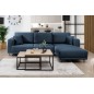 Canapé d'angle convertible en velours, avec rangement, bleu foncé, angle droit, DALLAS, 4 places Canapé d'angle convertible en velours, avec rangement, bleu foncé, angle droit, DALLAS, 4 places
