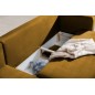 Canapé d'angle convertible en velours, avec rangement, BRONZE, angle droit, DALLAS, 4 places