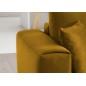 Canapé d'angle convertible en velours, avec rangement, BRONZE, angle droit, DALLAS, 4 places
