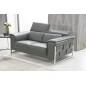 Ensemble Canapé 3 places et 2 places et fauteuil 1 place en cuir italien buffle , BOLZANO, gris foncé, Noir Ensemble Canapé 3 places et 2 places et fauteuil 1 place en cuir italien buffle , BOLZANO, gris foncé, Noir