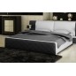 Lit en cuir italien de luxe ELEGANCE, noir et blanc, 180x200 Lit en cuir italien de luxe ELEGANCE, noir et blanc, 180x200