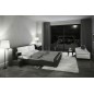 Lit en cuir italien de luxe ELEGANCE, noir et blanc, 180x200 Lit en cuir italien de luxe ELEGANCE, noir et blanc, 180x200