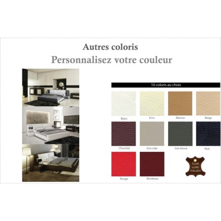 Lit en cuir italien de luxe ELEGANCE, personnalisé