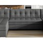 Canapé panoramique convertible en tissu gris foncé de qualité, réversible (gauche et droit) - VENTURA, 7 places Canapé panoramique convertible en tissu gris foncé de qualité, réversible (gauche et droit) - VENTURA, 7 places