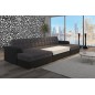 Canapé panoramique convertible en tissu gris de qualité, réversible (gauche et droit) - VENTURA, 7 places Canapé panoramique convertible en tissu gris de qualité, réversible (gauche et droit) - VENTURA, 7 places
