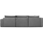 - Canapé convertible en velours luxe 6/7 places et coffre, noir, méridienne gauche (vu de face) BONITA
