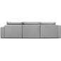 Canapé convertible en velours luxe 5 places et coffre, gris, méridienne droite (vu de face) BONITA Canapé convertible en velours luxe 5 places et coffre, gris, méridienne droite (vu de face) BONITA