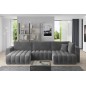 Canapé convertible en velours luxe 6/7 places et coffre, gris foncé, méridienne gauche (vu de face) BONITA Canapé convertible en velours luxe 6/7 places et coffre, gris foncé, méridienne gauche (vu de face) BONITA