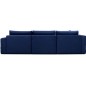 Canapé convertible en velours luxe 6/7 places et coffre, bleu foncé, méridienne gauche (vu de face) BONITA Canapé convertible en velours luxe 6/7 places et coffre, bleu foncé, méridienne gauche (vu de face) BONITA