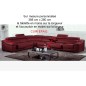 Canapé d'angle en cuir EPAIS buffle italien de luxe 7 places LONDRES bordeaux, angle gauche, la tablette en moins sur la longueu Canapé d'angle en cuir EPAIS buffle italien de luxe 7 places LONDRES bordeaux, angle gauche, la tablette en moins sur la longueu