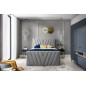 Ensemble boxspring complet 180x200 tête de lit + sommiers + matelas + surmatelas CANDY - velours luxe gris Ensemble boxspring complet 180x200 tête de lit + sommiers + matelas + surmatelas CANDY - velours luxe gris