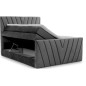 Ensemble boxspring complet 180x200 tête de lit + sommiers + matelas + surmatelas CANDY - velours luxe gris foncé Ensemble boxspring complet 180x200 tête de lit + sommiers + matelas + surmatelas CANDY - velours luxe gris foncé