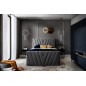 Ensemble boxspring complet 180x200 tête de lit + sommiers + matelas + surmatelas CANDY - velours luxe gris foncé Ensemble boxspring complet 180x200 tête de lit + sommiers + matelas + surmatelas CANDY - velours luxe gris foncé