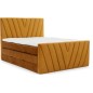 Ensemble boxspring complet 140x200 tête de lit + sommiers + matelas + surmatelas CANDY - velours luxe bronze Ensemble boxspring complet 140x200 tête de lit + sommiers + matelas + surmatelas CANDY - velours luxe bronze