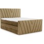Ensemble boxspring complet 140x200 tête de lit + sommiers + matelas + surmatelas CANDY - velours luxe marron Ensemble boxspring complet 140x200 tête de lit + sommiers + matelas + surmatelas CANDY - velours luxe marron